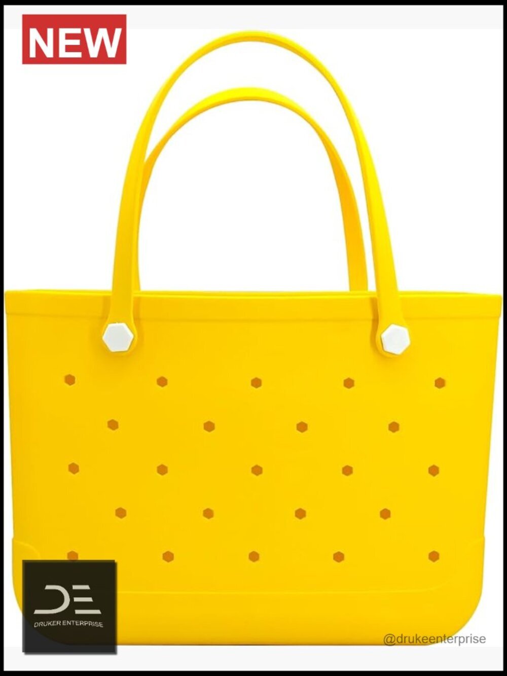 Waterproof Rubber Beach Tote Bag Open Handbag for Travel